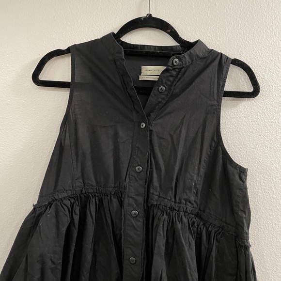 Urban Outfitters black raw hem button down dress - Picture 4 of 7